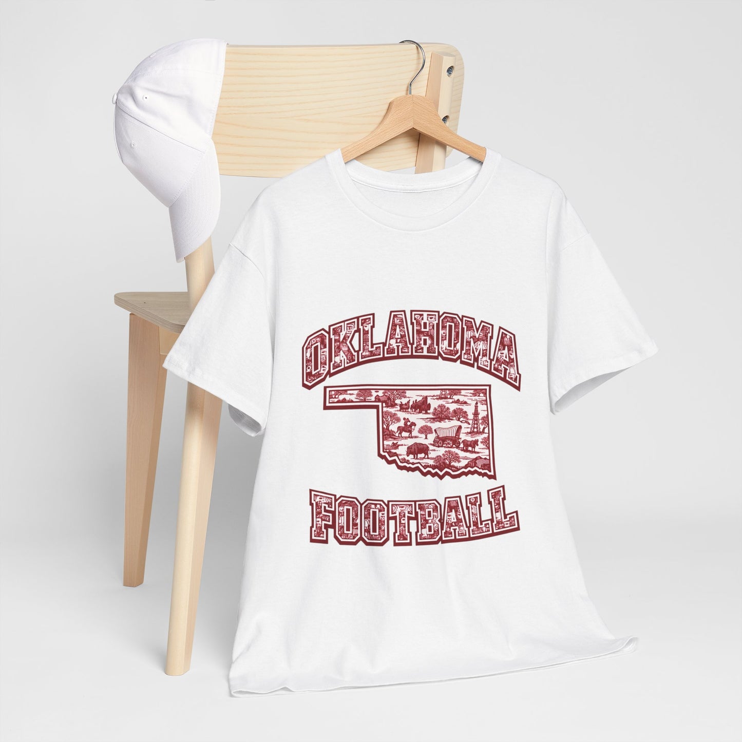 Oklahoma Football Shirt, Vintage Oklahoma Game Day Tee, Crimson Football Fan Shirt, Oklahoma State Toile Graphic Tee, College Football Gift