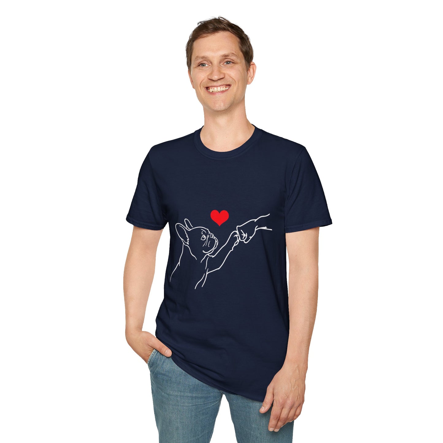 French Bulldog Love Shirt, Frenchie Mom Gift, French Bulldog Dad Shirt, Minimalist Frenchie Tee, Dog Lover Gift, French Bulldog Outline Shirt, Pet Memorial Tee