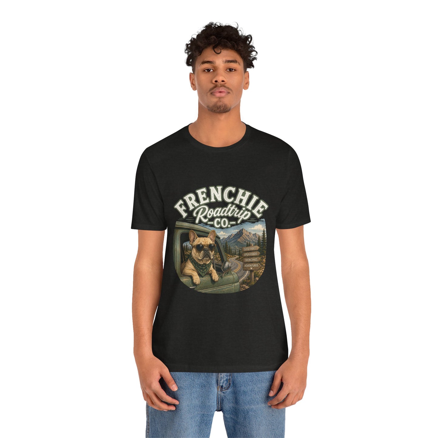 Frenchie Roadtrip Co Shirt, French Bulldog Road Trip Tee, Adventure Frenchie Shirt, Camping Dog Shirt, Travel Lover Gift, Vintage French Bulldog Tee, Outdoor Dog Apparel