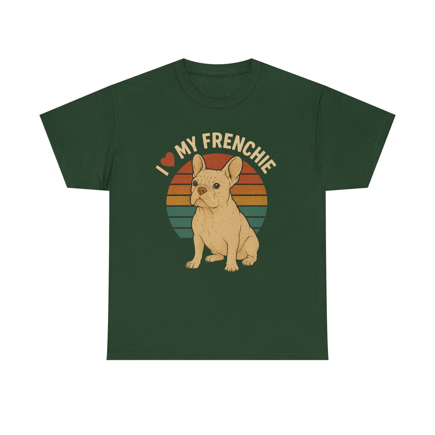 I Love My Frenchie T-Shirt | Retro Cream French Bulldog Tee | Cute Dog Mom Gift | Vintage Frenchie Lover Shirt | Soft Unisex Graphic Top