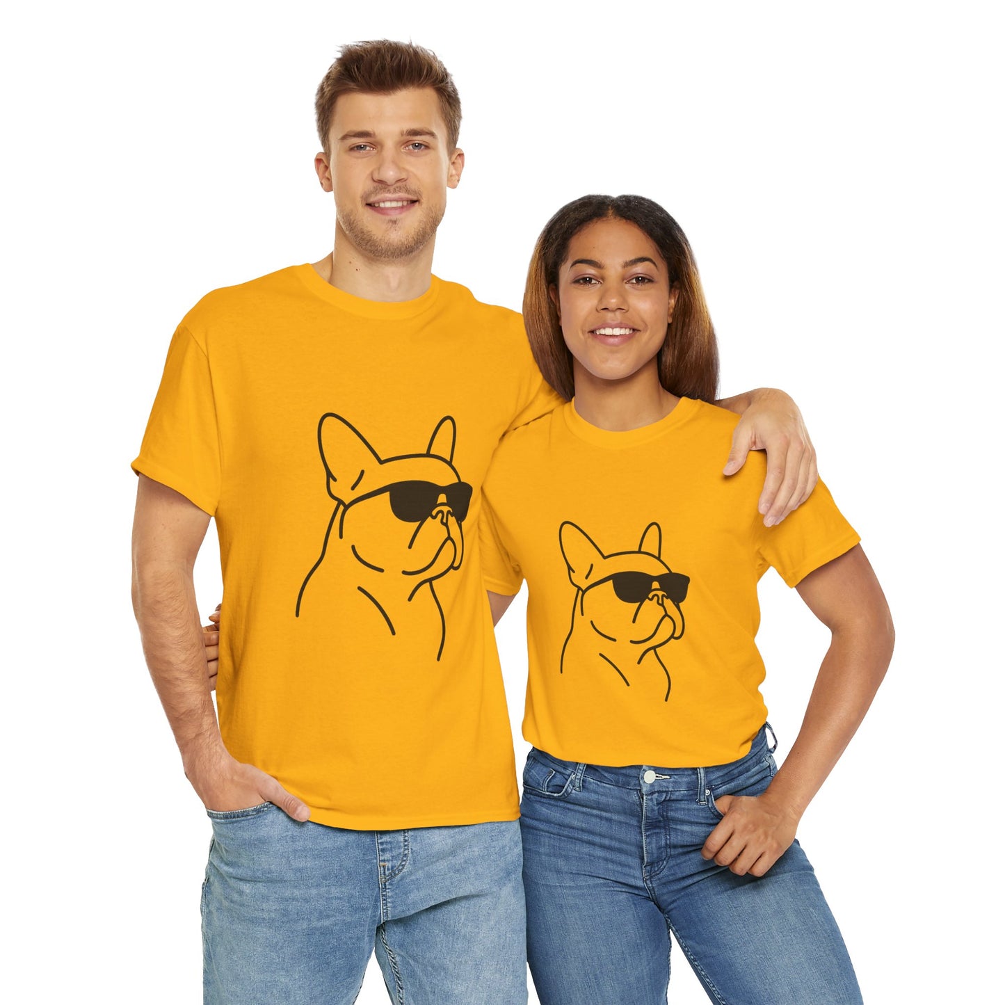 Cool Frenchie Line Art T-Shirt | Minimalist French Bulldog Tee | Dog Lover Gift | Frenchie Mom Shirt | Cute Pet Outline Graphic Tee