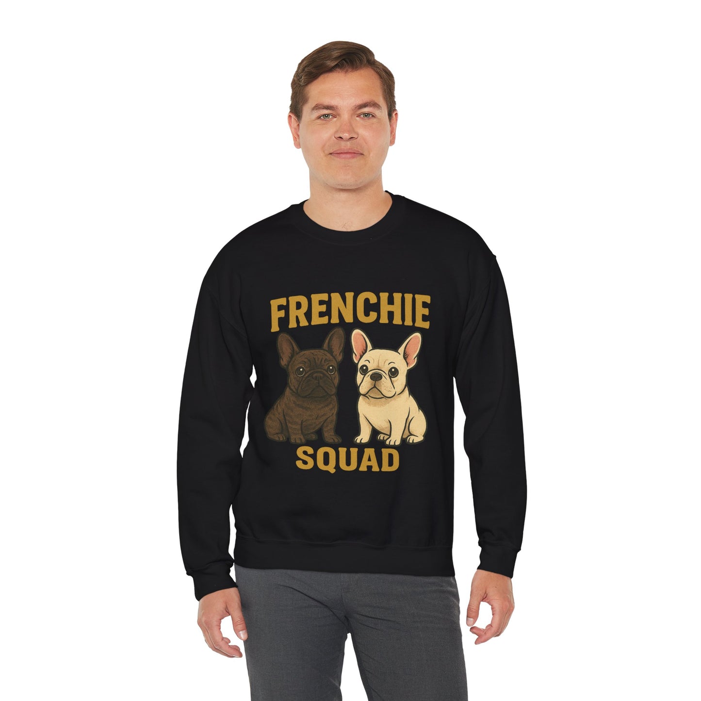 Frenchie Squad Sweatshirt | Cute French Bulldog Pullover | Dog Lover Crewneck | Matching Frenchie Mom & Dad Sweater