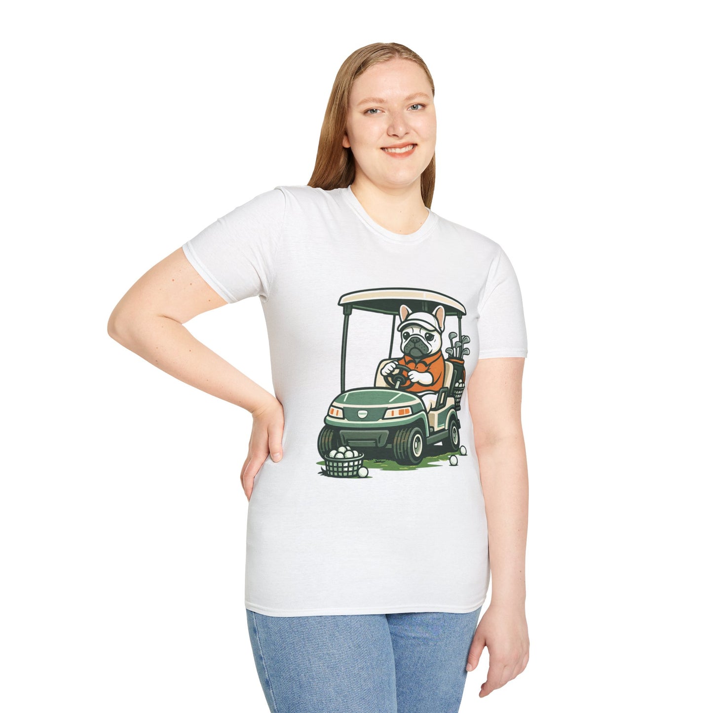 French Bulldog Golf Cart Shirt, Funny Golf Frenchie Tee, Golf Lover Gift, Frenchie Golfer T-Shirt, Golf Cart Dog Shirt, Golf Dad Gift, Cute French Bulldog Apparel