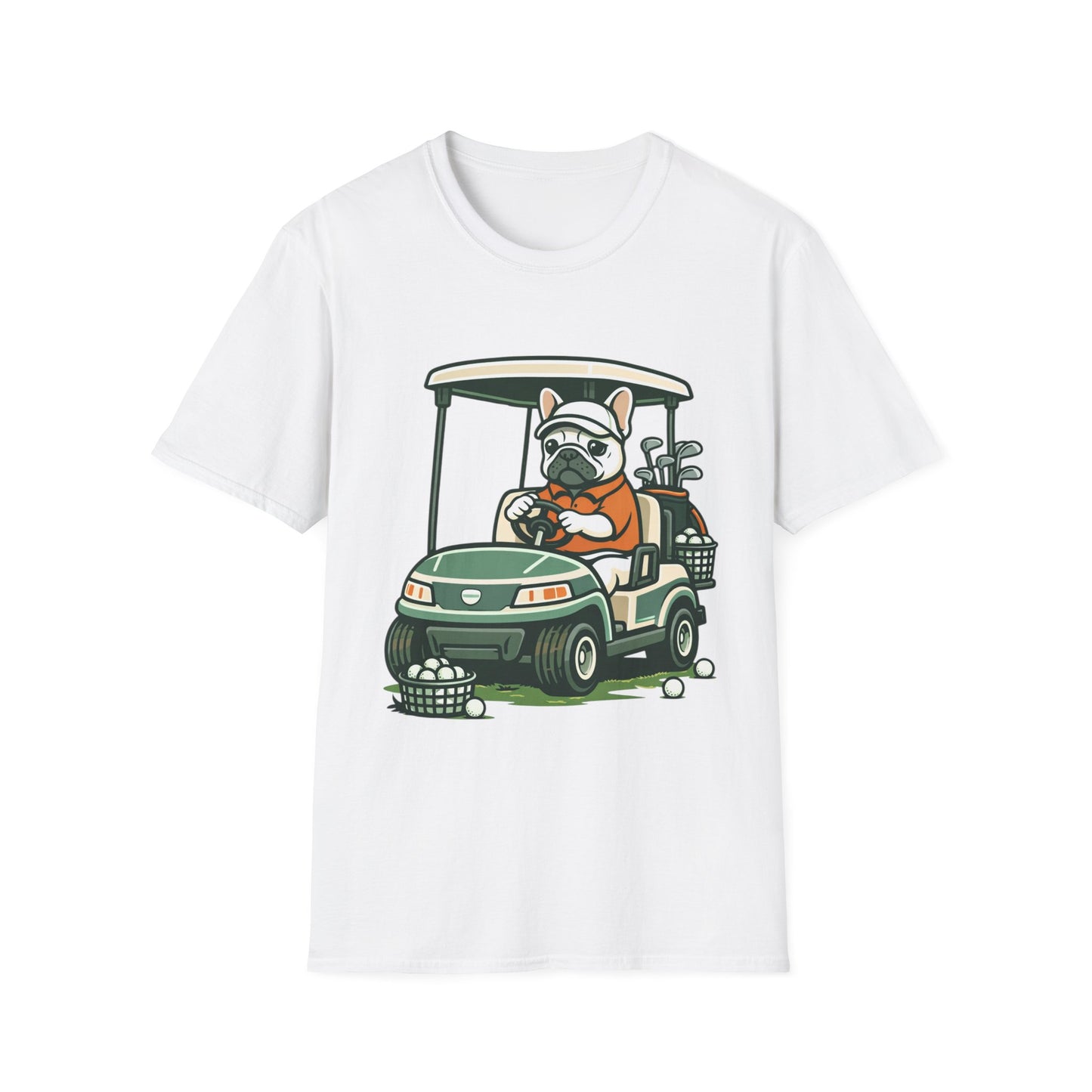 French Bulldog Golf Cart Shirt, Funny Golf Frenchie Tee, Golf Lover Gift, Frenchie Golfer T-Shirt, Golf Cart Dog Shirt, Golf Dad Gift, Cute French Bulldog Apparel