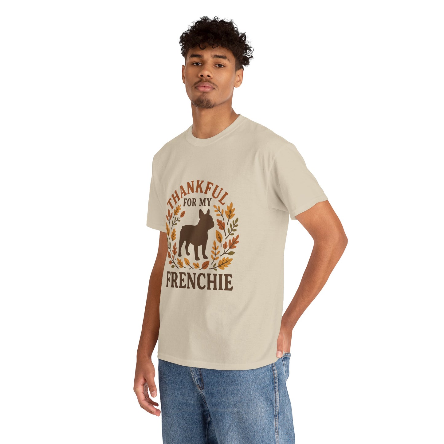 Thankful for My Frenchie Shirt – Fall French Bulldog T-Shirt, Thanksgiving Dog Lover Tee, Autumn Frenchie Gift for Pet Moms & Dads