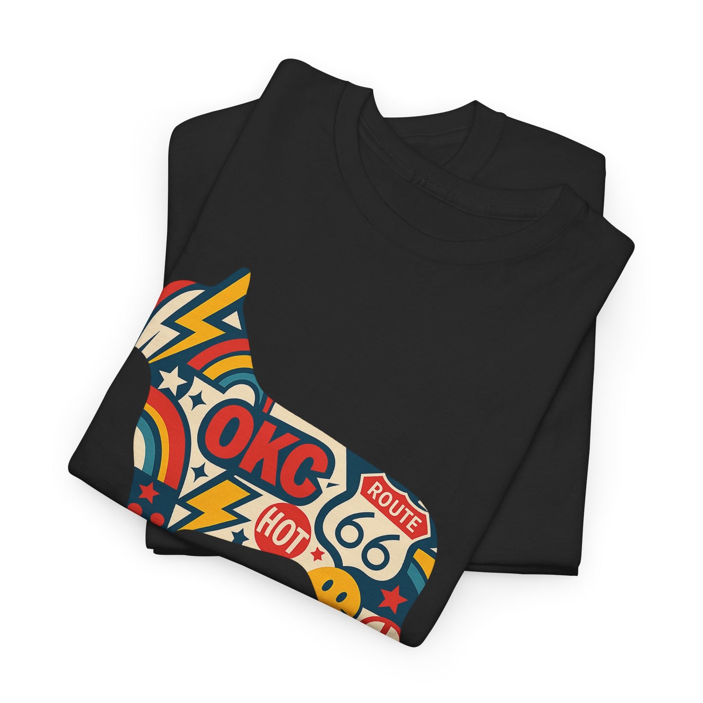 Oklahoma Route 66 French Bulldog T-Shirt | Retro OKC Frenchie Tee | Vintage Route 66 Dog Lover Shirt | Oklahoma Pride Gift for Frenchie Fans