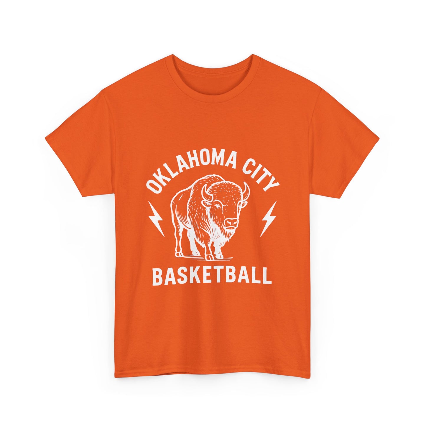 Oklahoma City Bison Basketball Shirt • OKC Hoops Tee • Retro Thunder Spirit T-Shirt • Western Bison Basketball Fan Shirt