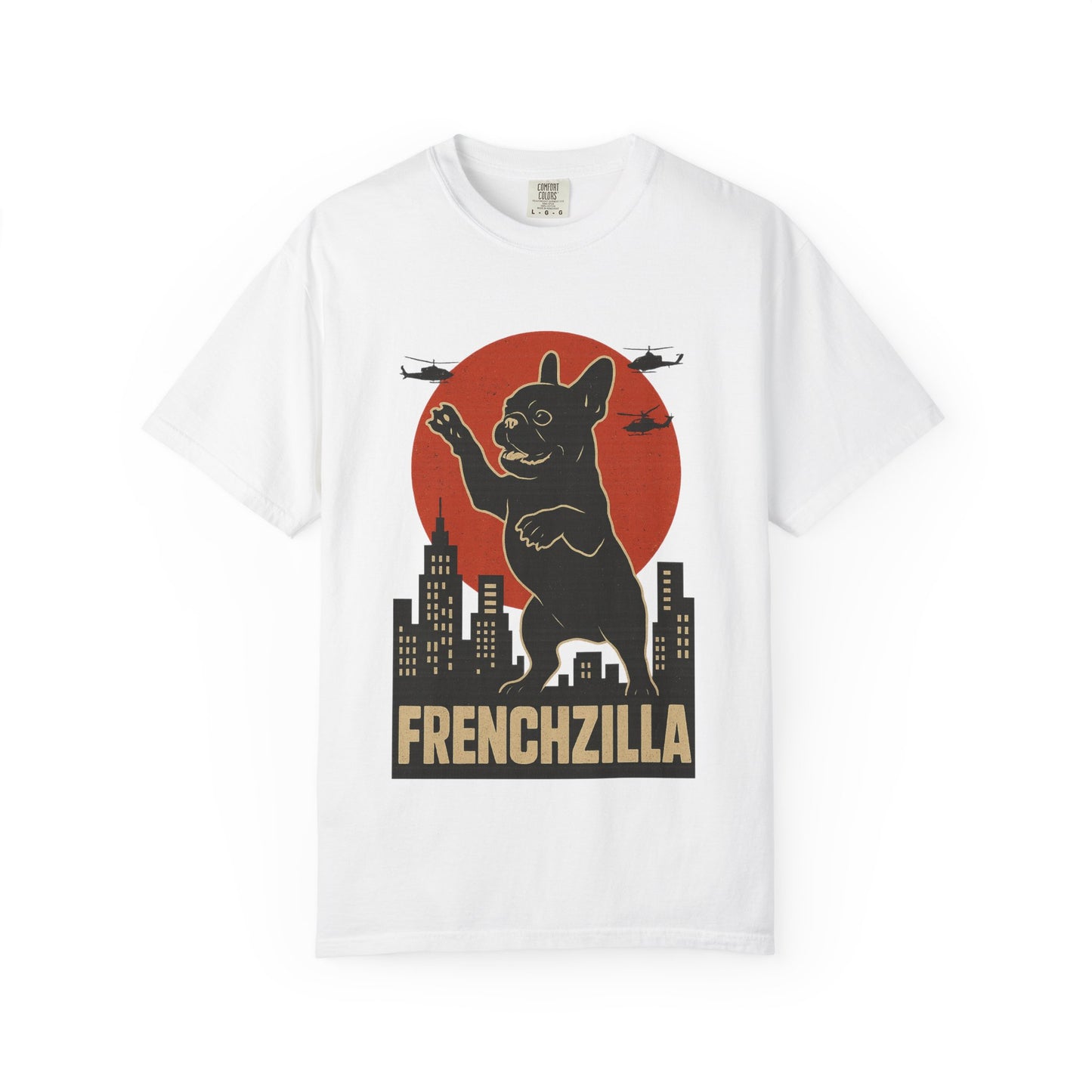 French Bulldogzilla T-shirt | Retro Japanese Frenchie Tee | Funny Inspired Dog Lover Gift | Unisex t-shirt