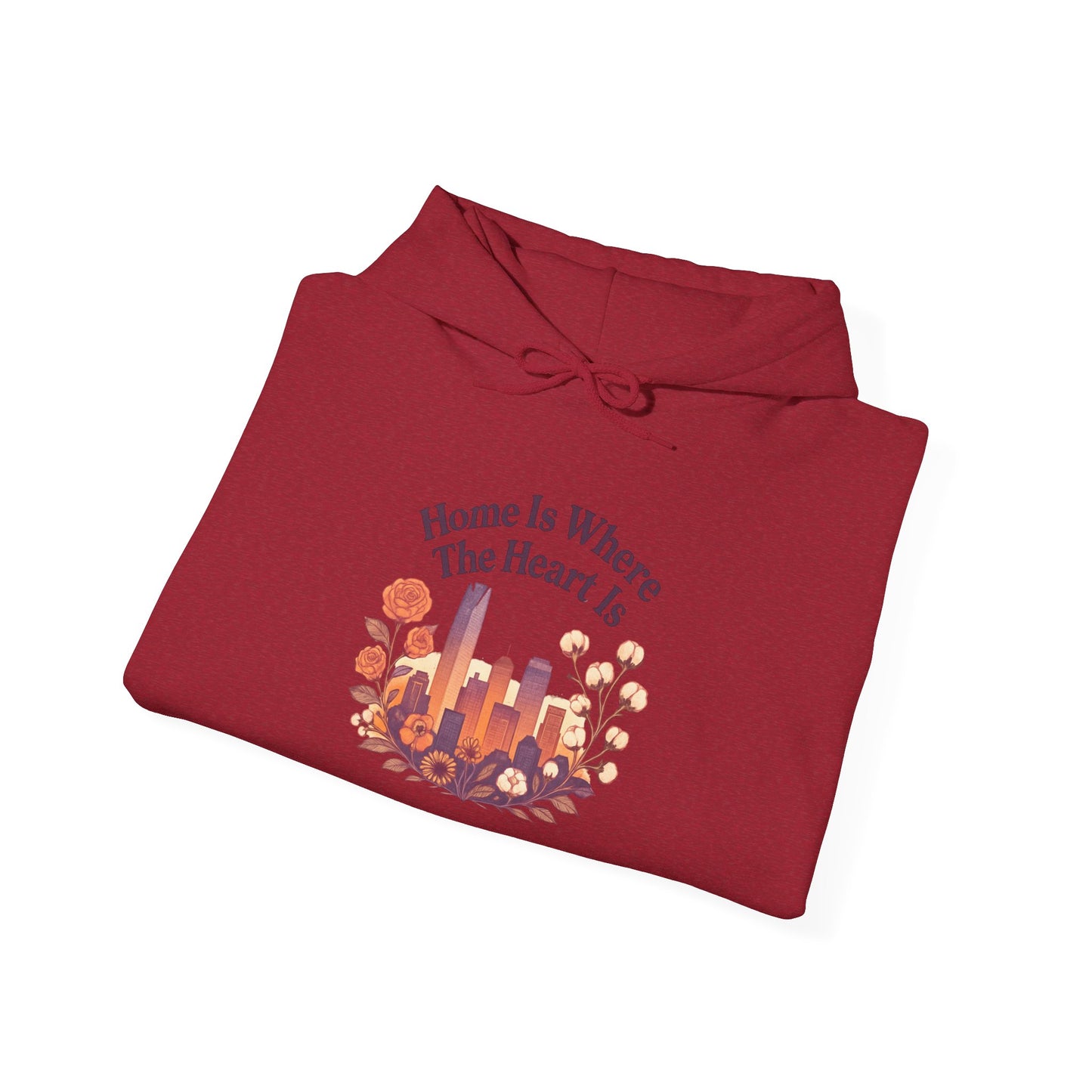 Home Is Where the Heart Is Oklahoma City Hoodie | Oklahoma Pride Gift | OKC Home Hoodie