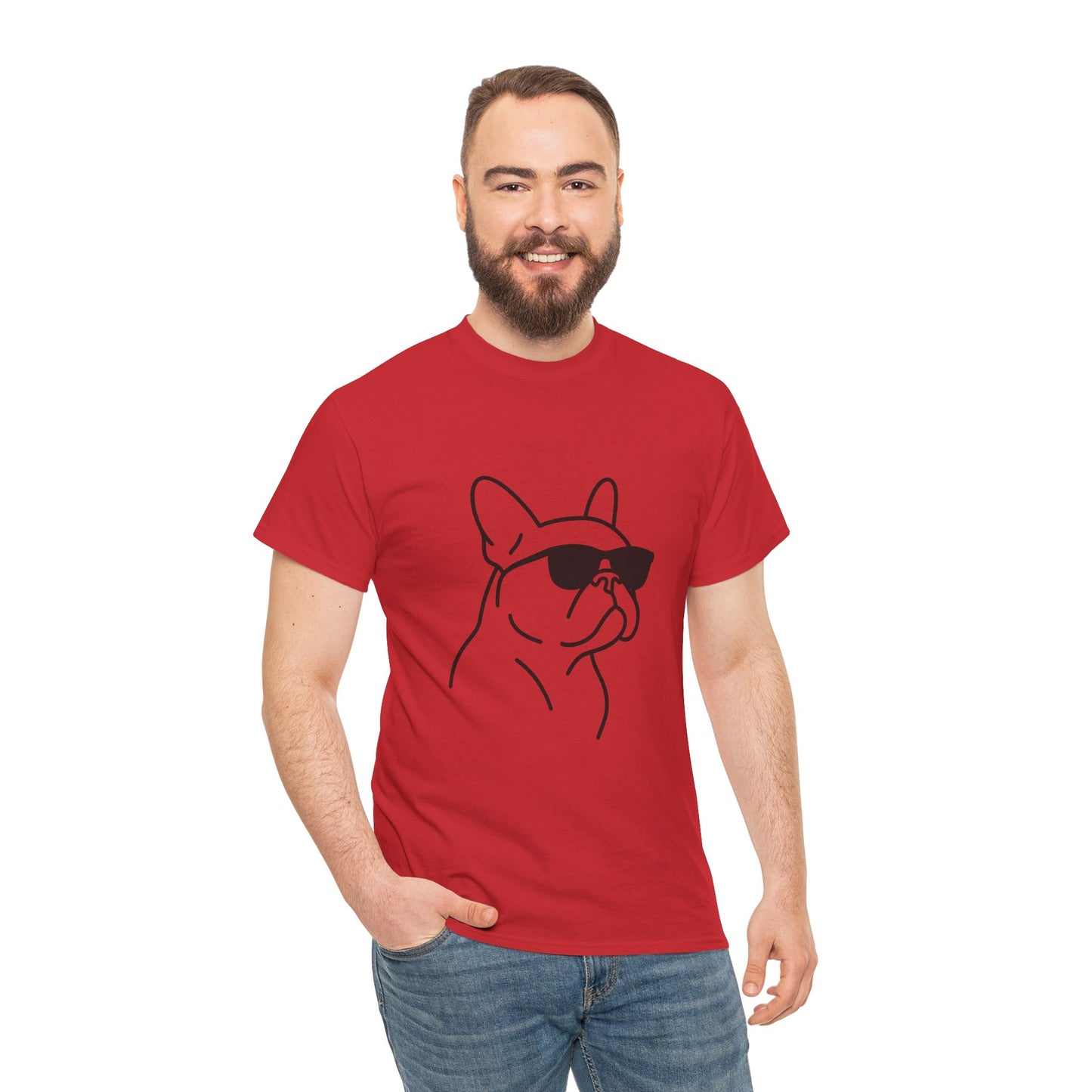 Cool Frenchie Line Art T-Shirt | Minimalist French Bulldog Tee | Dog Lover Gift | Frenchie Mom Shirt | Cute Pet Outline Graphic Tee