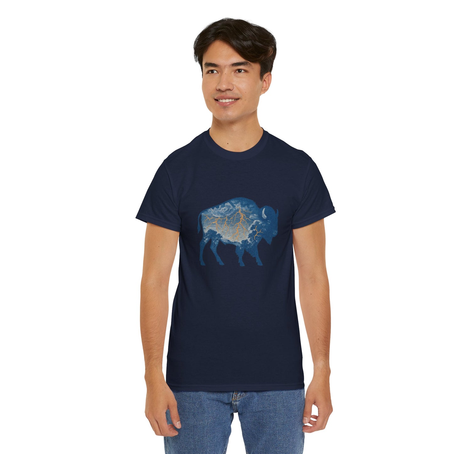 Thunder Bison Lightning T-Shirt | Oklahoma City Basketball Inspired Tee | OKC Game Day Shirt