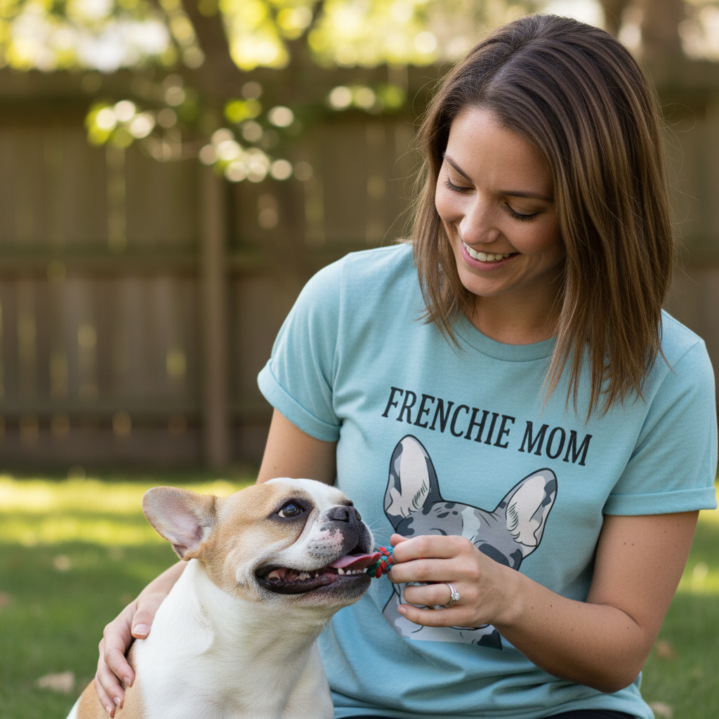 Merle Frenchie Mom Women's Relaxed T-Shirt
