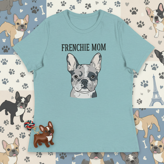 Merle Frenchie Mom Women's Relaxed T-Shirt
