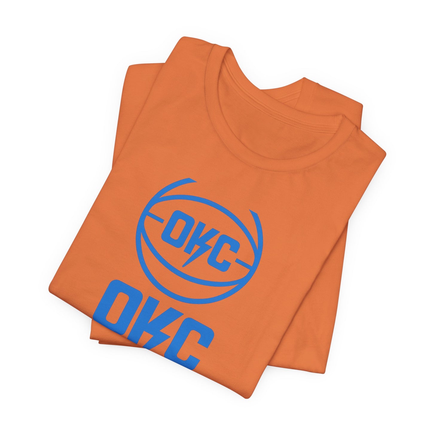 OKC Basketball T-Shirt | Oklahoma Basketball Inspired Tee | Retro Thunder Fan Shirt | Orange and Blue Game Day Graphic Tee