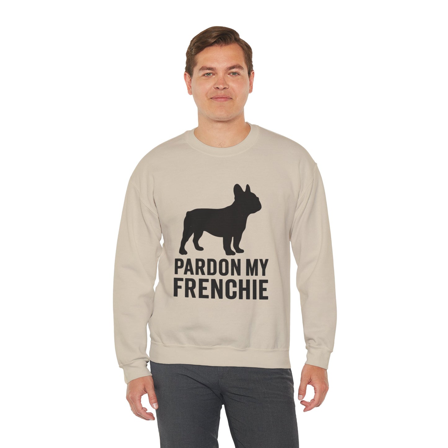 Pardon My Frenchie Pullover | Retro French Bulldog Sweatshirt | Funny Dog Lover Crewneck | Vintage Graphic Frenchie Sweater for Her or Him