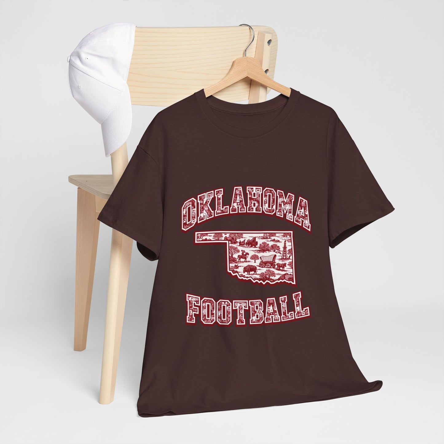 Oklahoma Football Shirt, Vintage Oklahoma Game Day Tee, Crimson Football Fan Shirt, Oklahoma State Toile Graphic Tee, College Football Gift