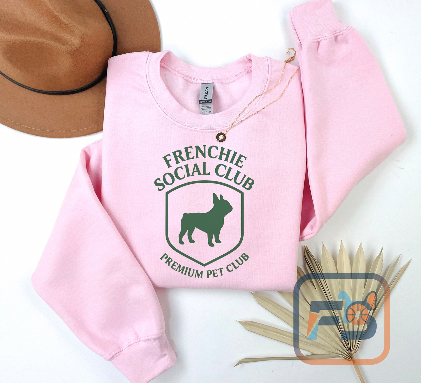 French Bulldog Club Sweatshirt | Retro Frenchie Pullover | Unisex Dog Lover Crewneck | Minimal Country Club Style Frenchie Sweater