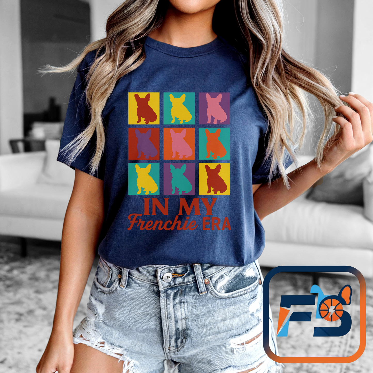 In My Frenchie Era T-Shirt | Andy Warhol Pop Art French Bulldog Tee | Retro Colorful Dog Lover Shirt | Cute Frenchie Graphic Gift