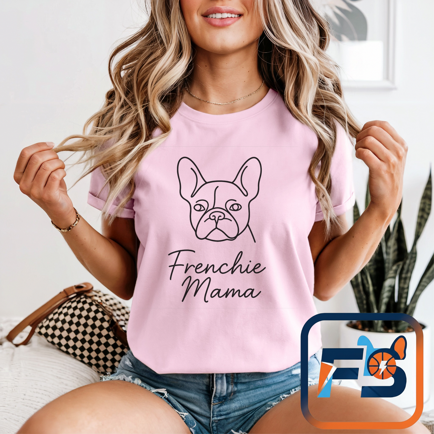 Frenchie Mama T-Shirt | Cute French Bulldog Mom Tee | Dog Lover Graphic Shirt | Frenchie Owner Gift for Her