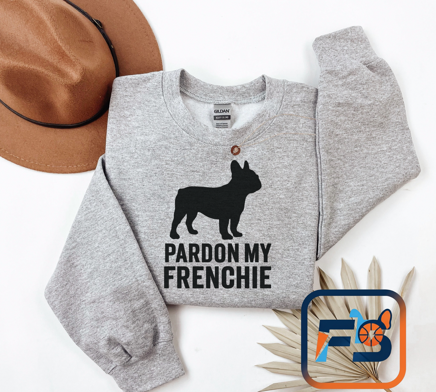 Pardon My Frenchie Pullover | Retro French Bulldog Sweatshirt | Funny Dog Lover Crewneck | Vintage Graphic Frenchie Sweater for Her or Him