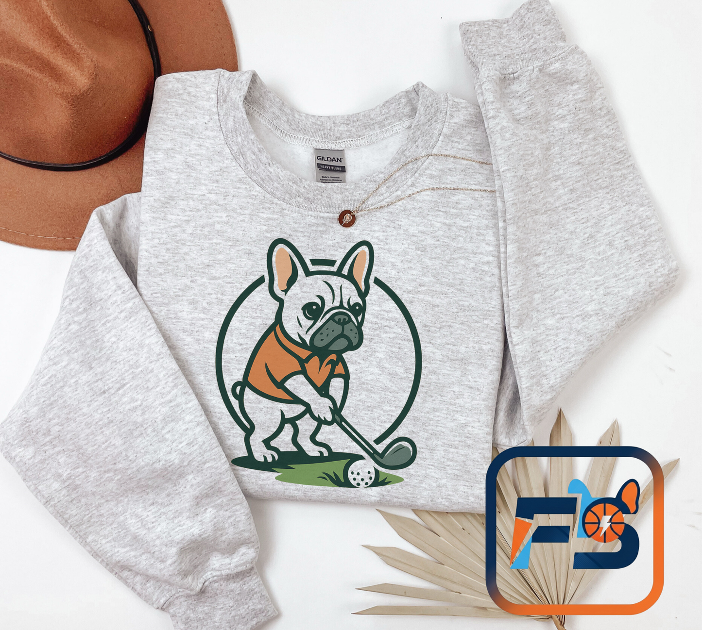 Cute Golfing Dog Sweatshirt | Unisex Heavy Blend Crewneck | Perfect for Dog Lovers, Golf Enthusiasts, and Casual Outings