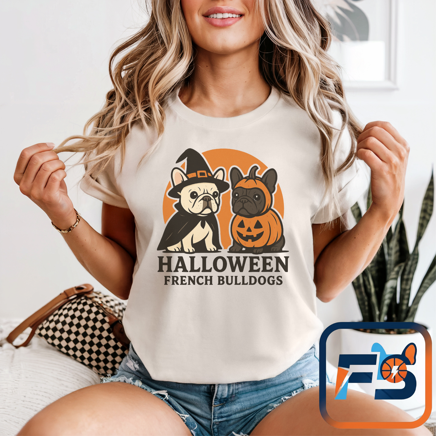 French Bulldog Halloween Sweatshirt | Spooky Frenchie Pullover | Ghost Dog Lover Crewneck | Cute Pumpkin Fall Sweater