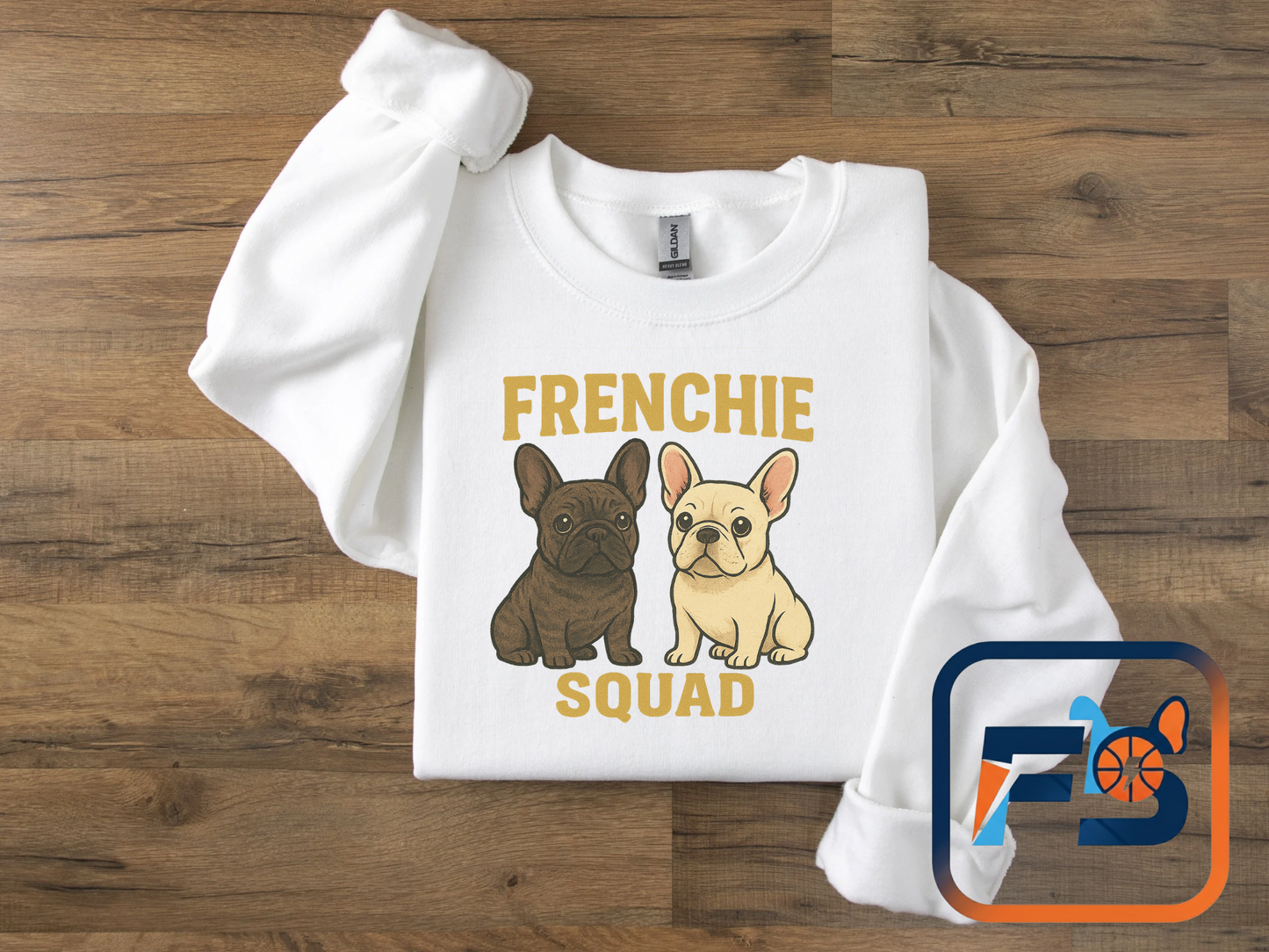 Frenchie Squad Sweatshirt | Cute French Bulldog Pullover | Dog Lover Crewneck | Matching Frenchie Mom & Dad Sweater