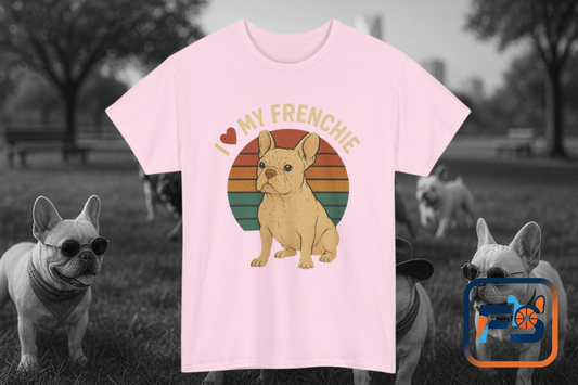 I Love My Frenchie T-Shirt | Retro Cream French Bulldog Tee | Cute Dog Mom Gift | Vintage Frenchie Lover Shirt | Soft Unisex Graphic Top