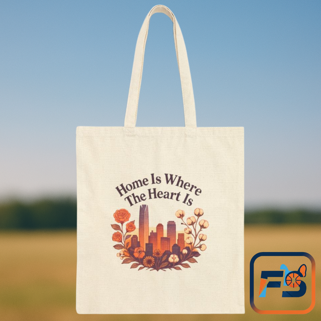 Home Is Where the Heart Is Oklahoma City Bag | Oklahoma Pride Gift | OKC Home Bag