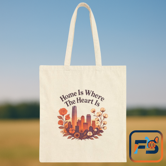 Home Is Where the Heart Is Oklahoma City Bag | Oklahoma Pride Gift | OKC Home Bag