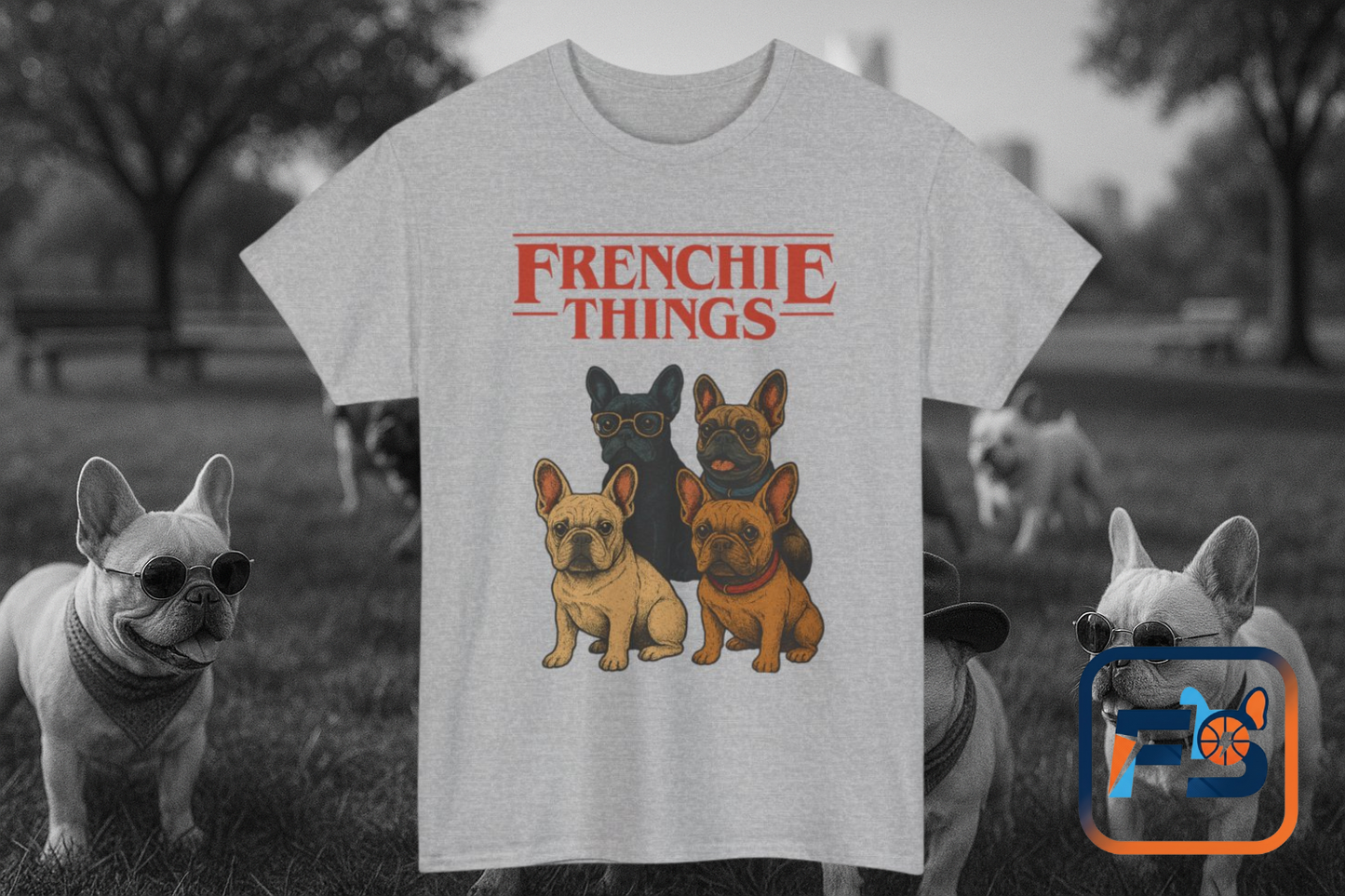 Frenchie Things Unisex Heavy Cotton Tee - Cute Dog Lover Shirt, Pet Gift, Casual Wear, Birthday Gift, Animal T-Shirt