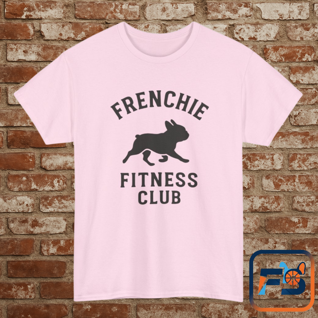 Frenchie Fitness Club T-Shirt | Funny French Bulldog Gym Tee | Dog Lover Workout Shirt | Frenchie Mom Gift | Cute Fitness Dog Graphic Tee