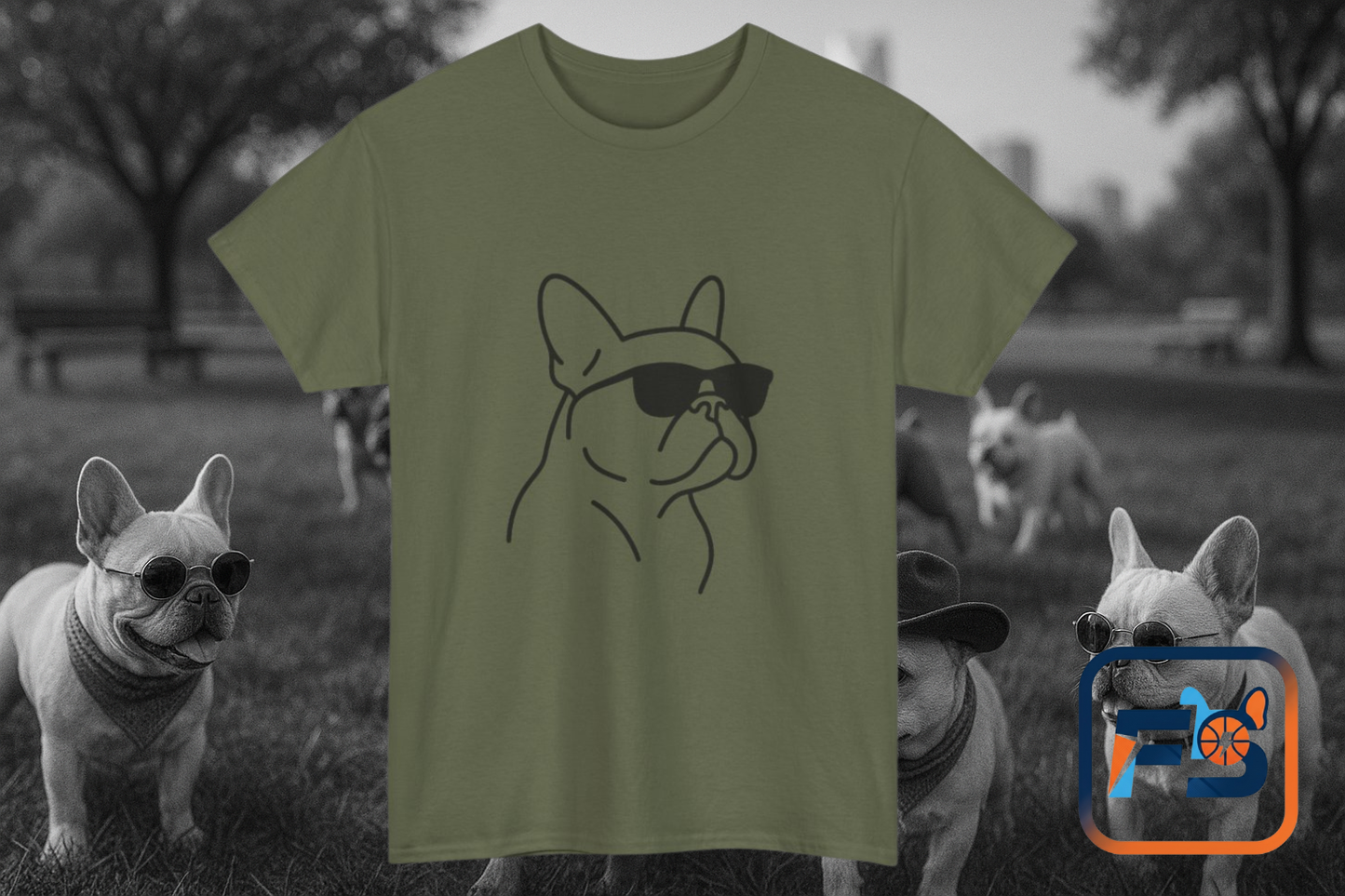 Cool Frenchie Line Art T-Shirt | Minimalist French Bulldog Tee | Dog Lover Gift | Frenchie Mom Shirt | Cute Pet Outline Graphic Tee