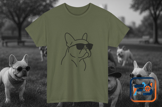 Cool Frenchie Line Art T-Shirt | Minimalist French Bulldog Tee | Dog Lover Gift | Frenchie Mom Shirt | Cute Pet Outline Graphic Tee