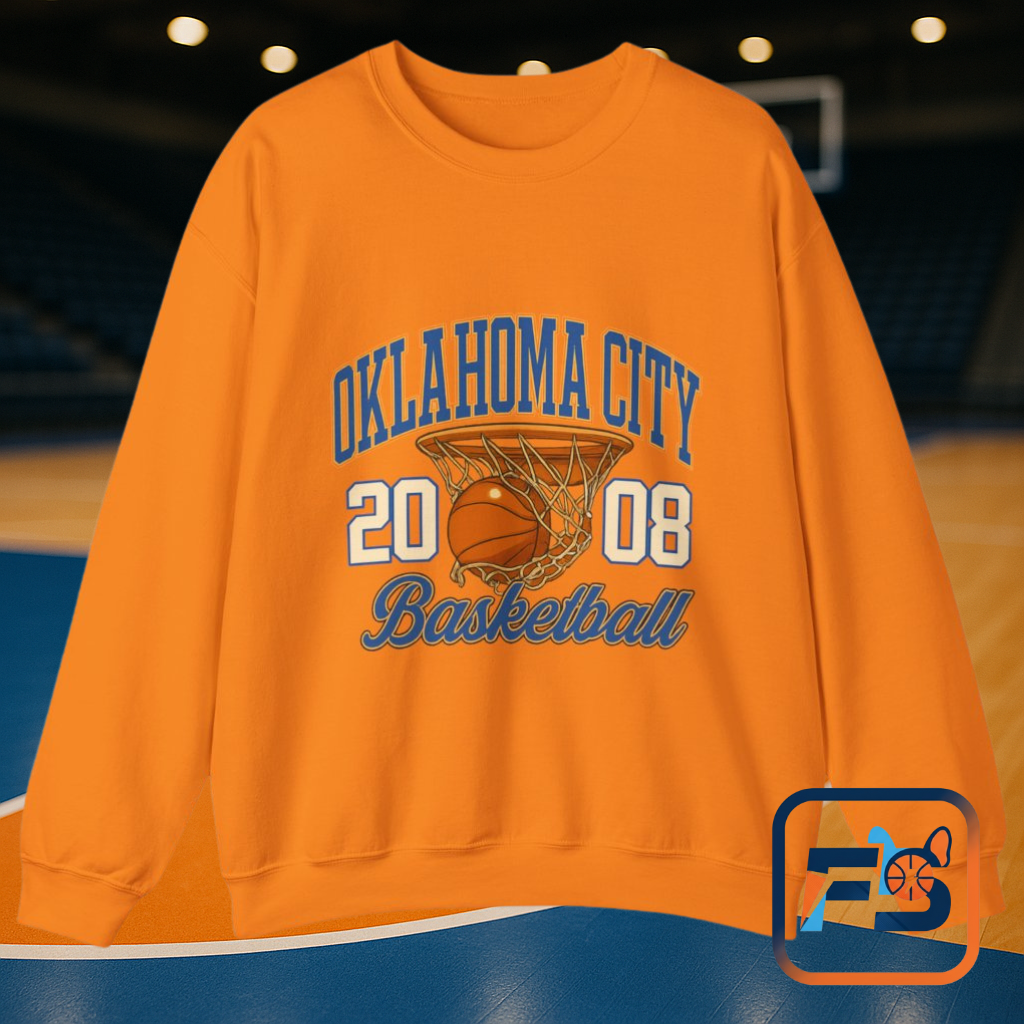 Oklahoma City Basketball Sweatshirt, Unisex Crewneck, Sports Fan Gift, Casual Wear, Basketball Apparel, Team Pride