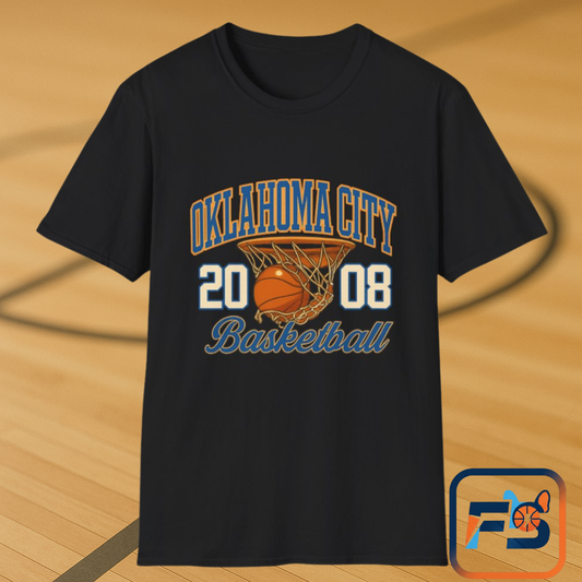 Oklahoma City Basketball T-Shirt | 2008 Retro Sports Tee | OKC Fan Shirt | Vintage Style Basketball Graphic | Local Pride Gift | Game Day Tee