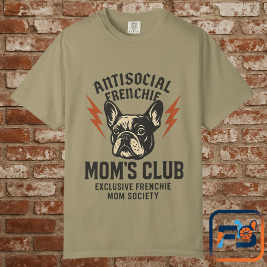 Antisocial Frenchie Mom’s Club Shirt – Retro French Bulldog Mom Tee, Funny Frenchie Lover Gift, Vintage Dog Mom Graphic T-Shirt