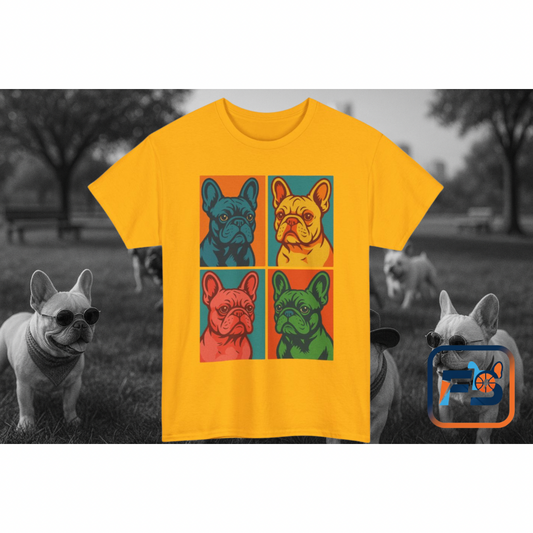 Pop Art French Bulldog T-Shirt • Colorful Frenchie Dog Tee • Retro Pop Art Dog Shirt • French Bulldog Lover Gift • Bright Graphic Dog Tee