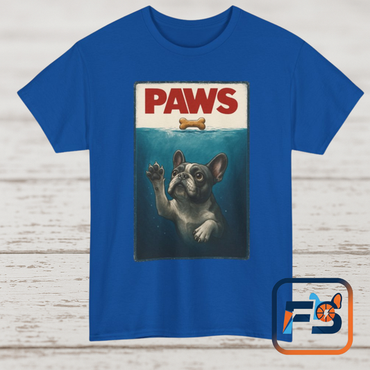 PAWS Frenchie Shirt | Funny French Bulldog Parody Tee | Dog Lover Novelty T-Shirt | Cute Frenchie Graphic | Unique Gift for Frenchie Owners