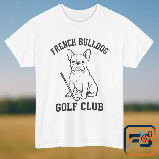 French Bulldog Golf Club Shirt | Frenchie Golf Tee | Frenchie Lover Gift | Dog Dad Golf Shirt | Dog Mom Golf Apparel | Retro Line Art Bulldog Tee