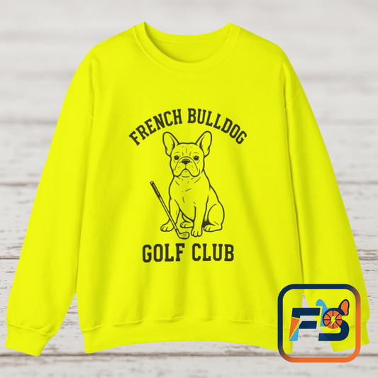 French Bulldog Golf Club Sweatshirt | Frenchie Golf Crewneck | Cute Dog Golfer Sweater | Frenchie Lover Gift | Golf Dog Apparel | Pet Lover Pullover