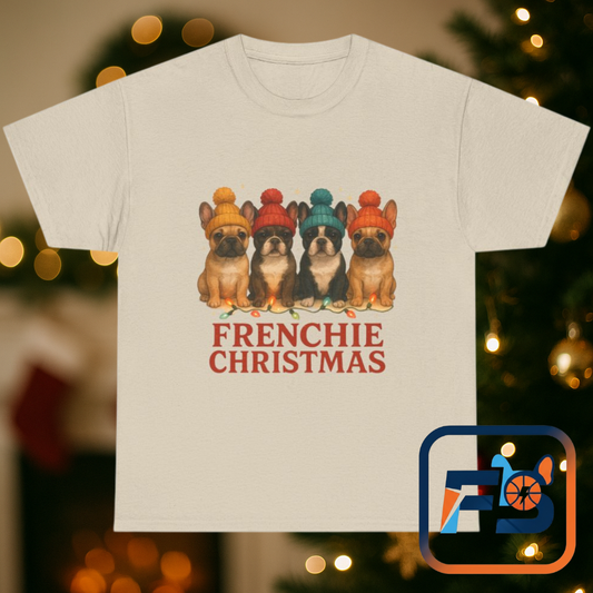 Frenchie Christmas Shirt | Cute French Bulldog Holiday Tee | Frenchie Dog Lovers Xmas Gift | Cozy Winter Pup T-Shirt