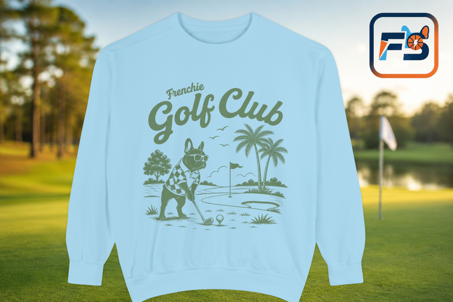 Frenchie Golf Club Sweatshirt — Cute French Bulldog Golfer Pullover