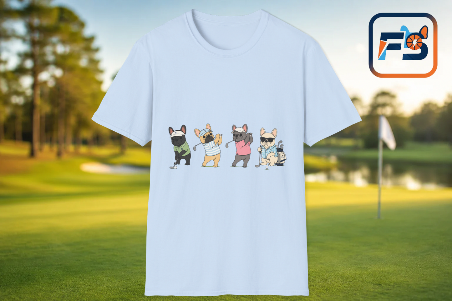 Frenchie Golf Shirt, French Bulldog Golf Tee, Funny Golfer Dog Shirt, Golf Lover Gift, Frenchie Country Club Shirt, Dog Dad Golf Tee