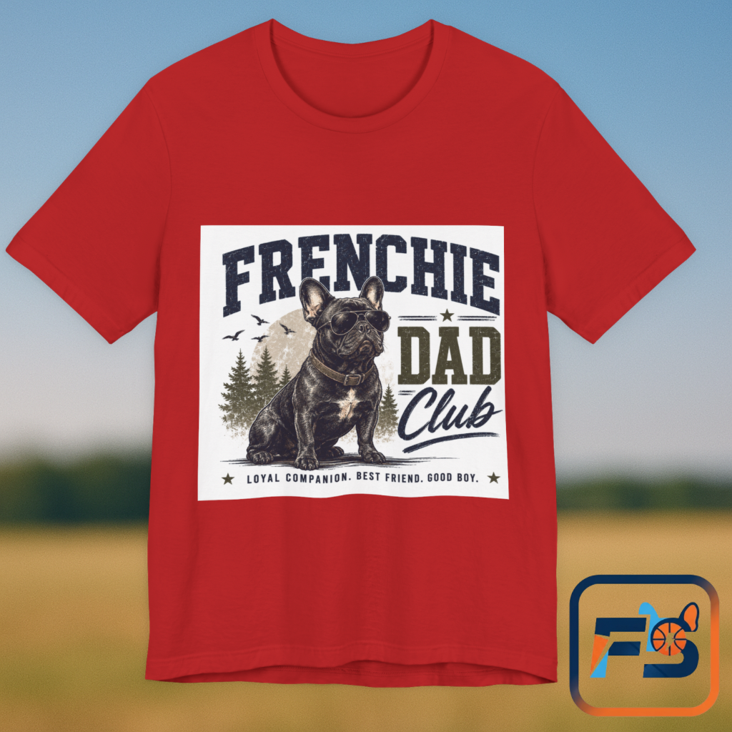 Frenchie Dad Club Shirt, French Bulldog Dad Tee, Dog Dad Gift, French Bulldog Shirt for Men, Father’s Day Frenchie T-Shirt, Dog Lover Graphic Tee