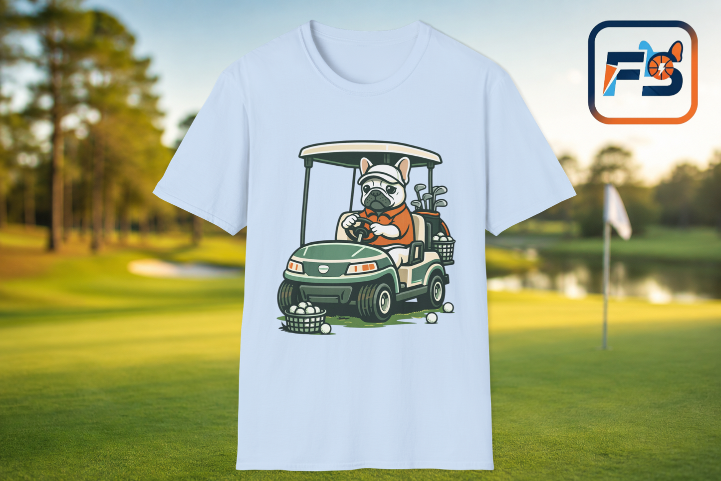 French Bulldog Golf Cart Shirt, Funny Golf Frenchie Tee, Golf Lover Gift, Frenchie Golfer T-Shirt, Golf Cart Dog Shirt, Golf Dad Gift, Cute French Bulldog Apparel
