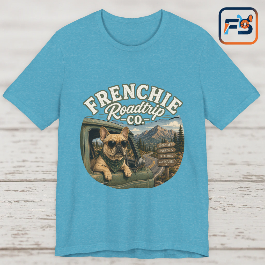 Frenchie Roadtrip Co Shirt, French Bulldog Road Trip Tee, Adventure Frenchie Shirt, Camping Dog Shirt, Travel Lover Gift, Vintage French Bulldog Tee, Outdoor Dog Apparel
