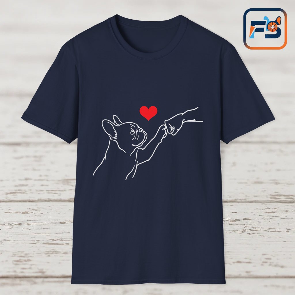 French Bulldog Love Shirt, Frenchie Mom Gift, French Bulldog Dad Shirt, Minimalist Frenchie Tee, Dog Lover Gift, French Bulldog Outline Shirt, Pet Memorial Tee