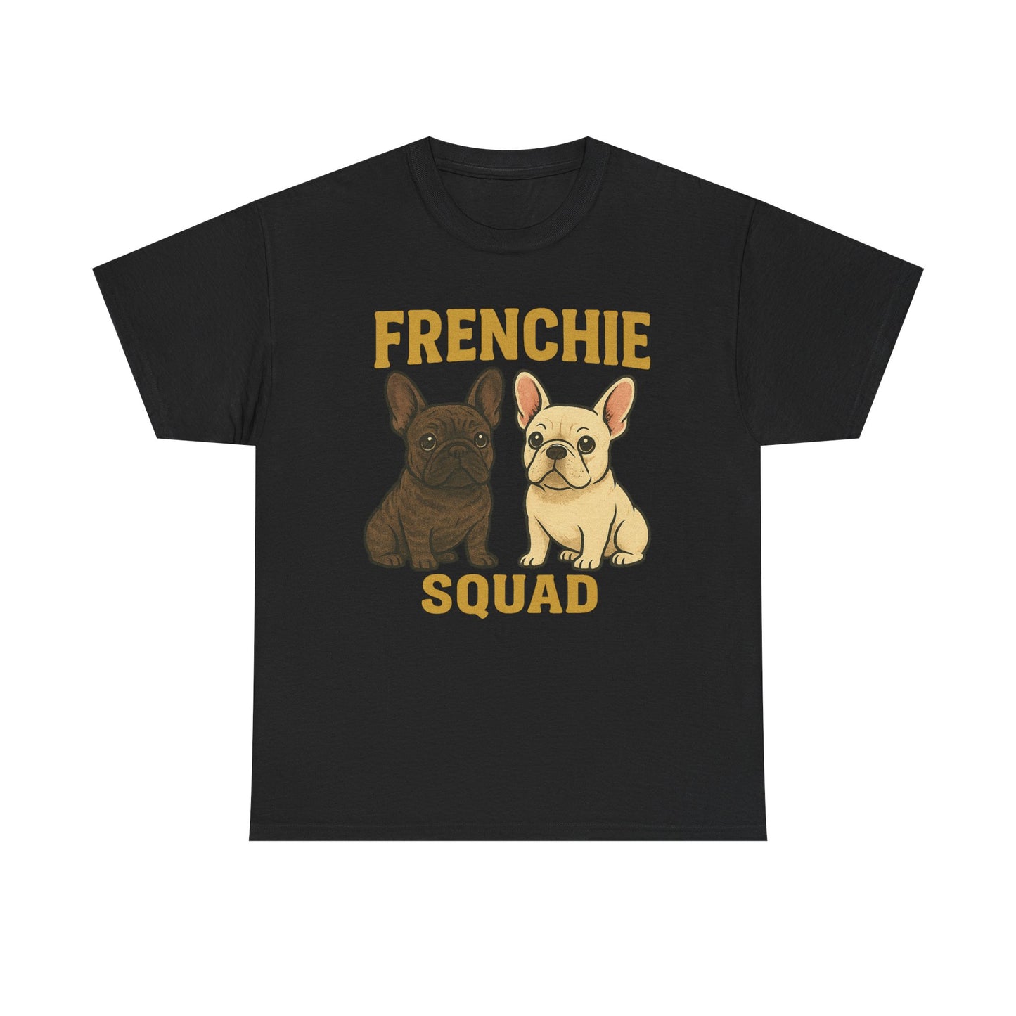 Frenchie Squad T-Shirt | Matching French Bulldog Lover Tee | Retro Dog Mom & Dad Shirt | Cute Frenchie Crew Top | Brindle & Cream Bulldog Graphic