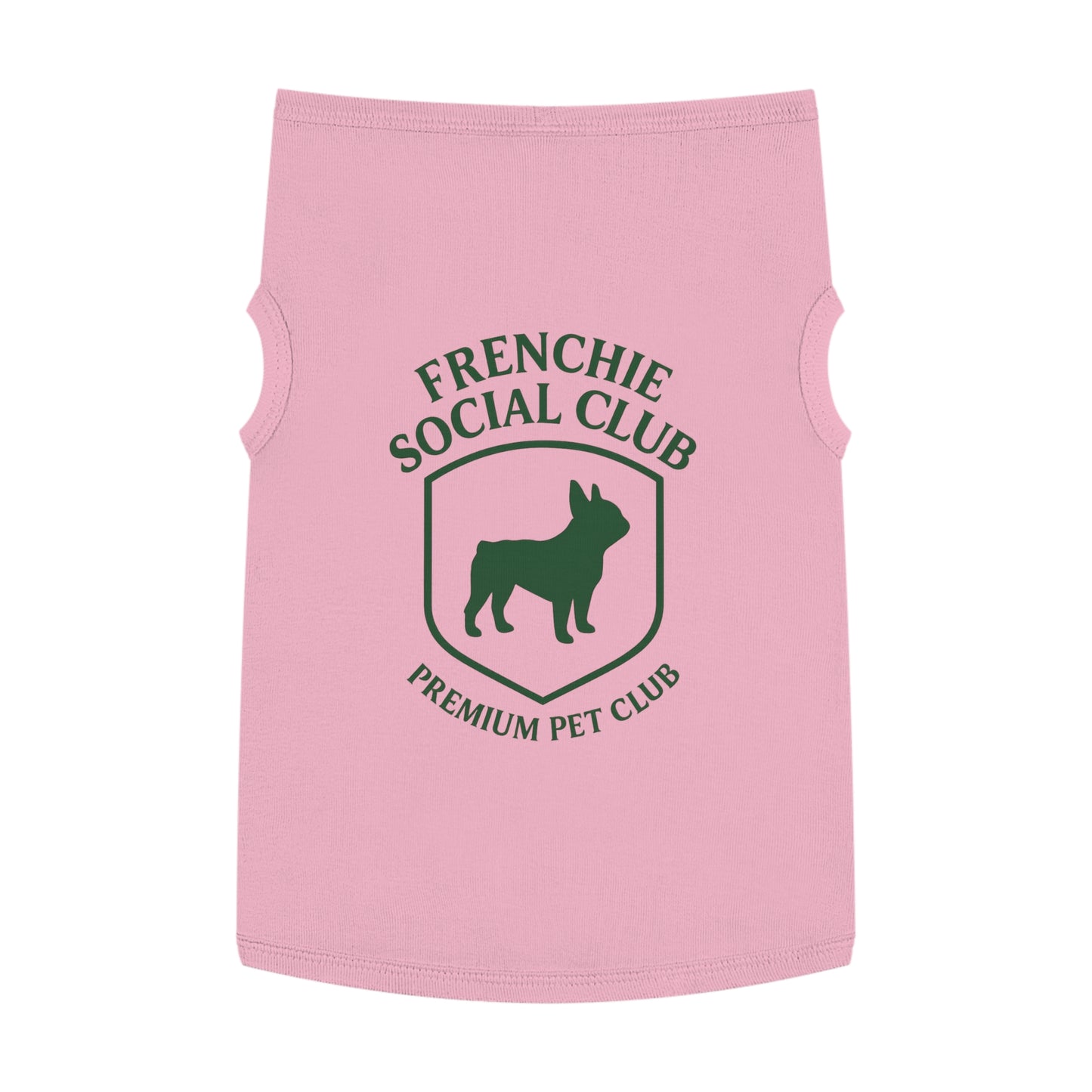 Frenchie Social Club Pet Tank Top, Cute Dog Apparel, French Bulldog Shirt, Pet Fashion, Summer Dog Outfit